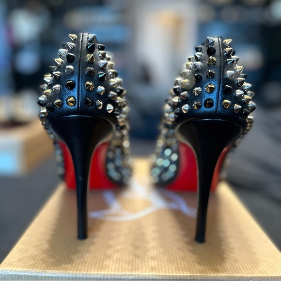 Christian Louboutin 100mm Mixed Color Spike Pigalle EU 38.5 - Picture 5 of 11
